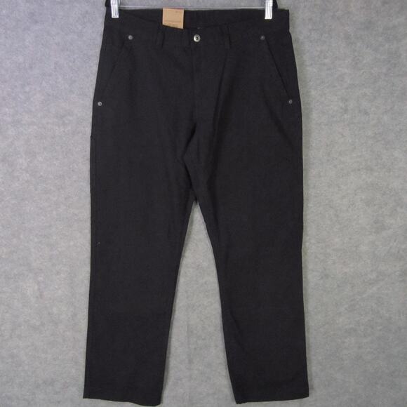Eddie Bauer Pants Mens 34x30 Black Canvas Utility Pant Workwear Durable Pockets - Picture 1 of 7